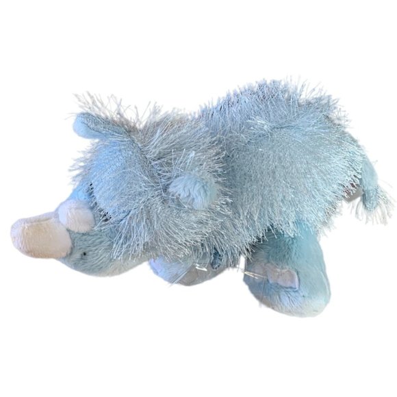 Ganz Webkinz Plush Rhino Blue Fluffy Fuzzy HM196 9.5 in Length Stuffed Animal Do - Picture 1 of 6